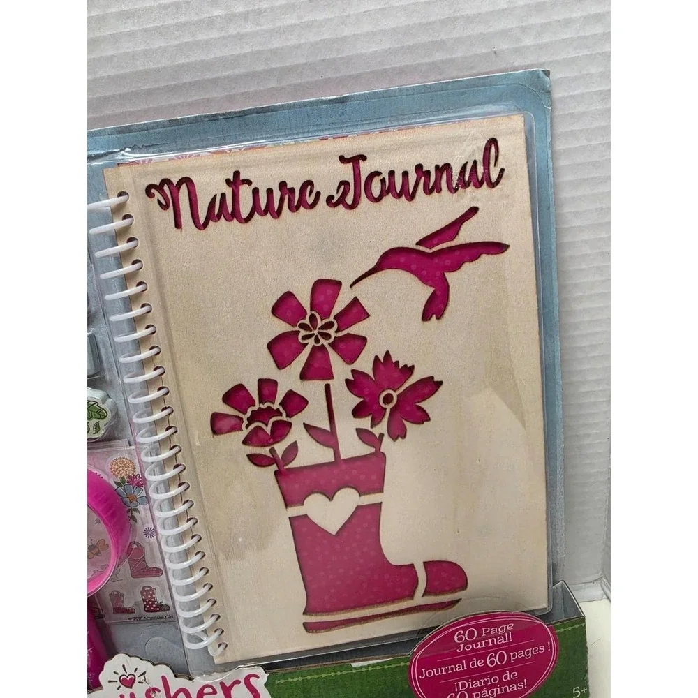 American Girl WellieWishers Nature Journaling Set, featuring a pink floral-theme